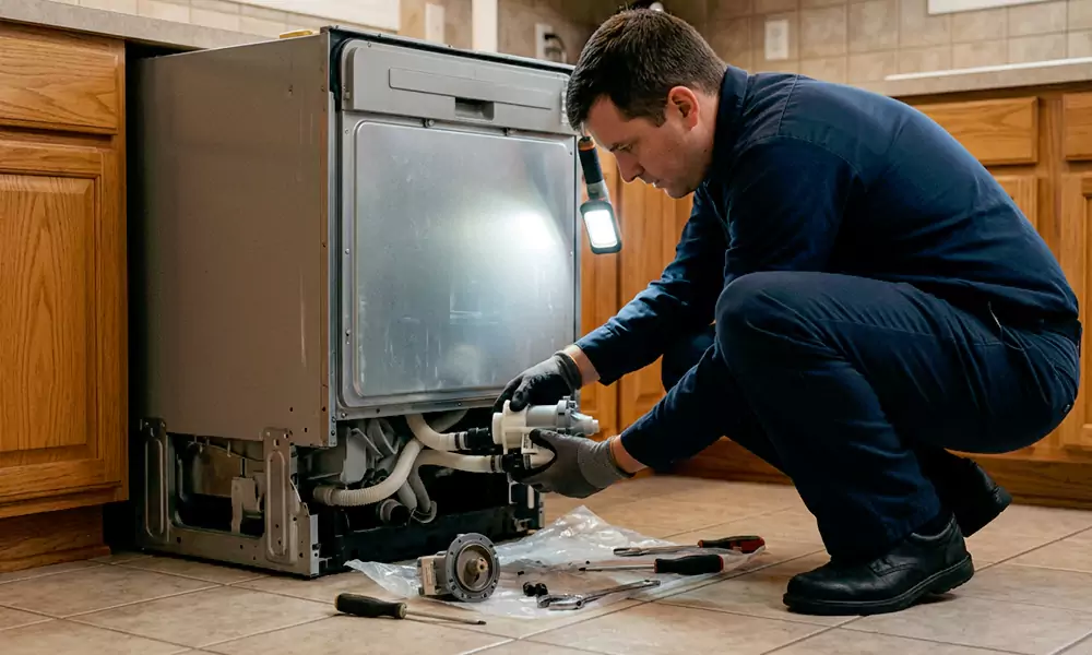 Dishwasher Pump Replacement in Quincy, MA