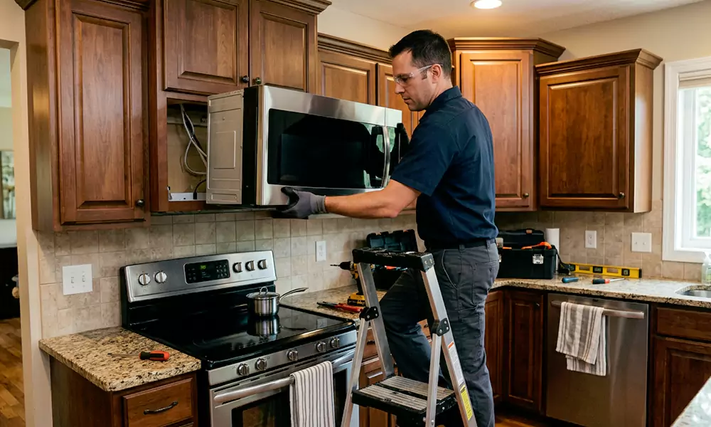 Microwave Installation in Quincy, MA