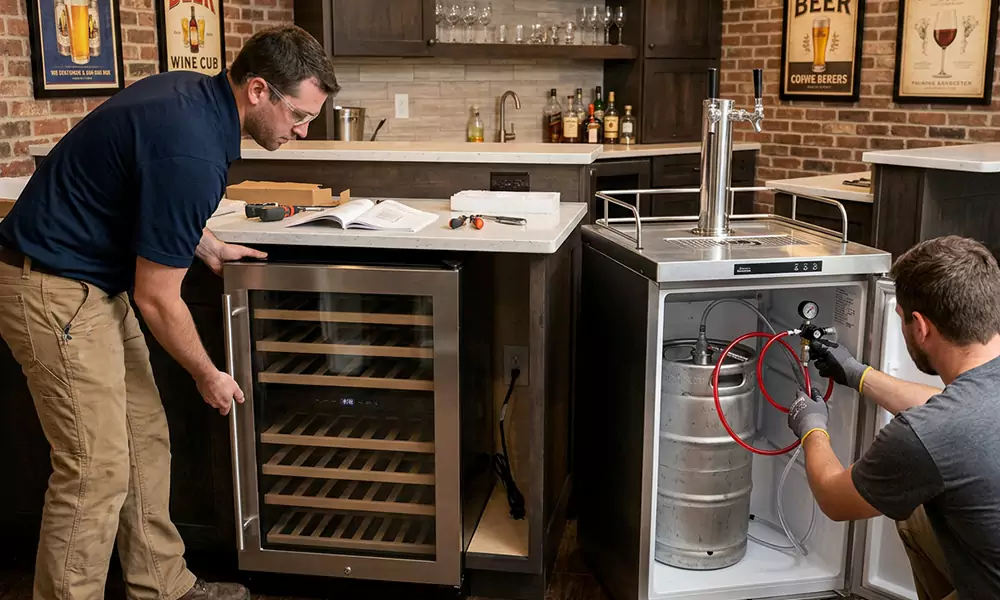 Wine Cooler and Kegerator Installation in Quincy, MA