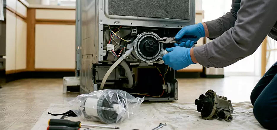 Dishwasher Motor Pump Replacement in Quincy